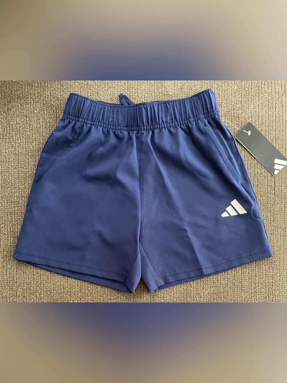 NWT Boy’s Adidas Regular Fit Athletic Shorts Size S (8) ~ Navy Blue